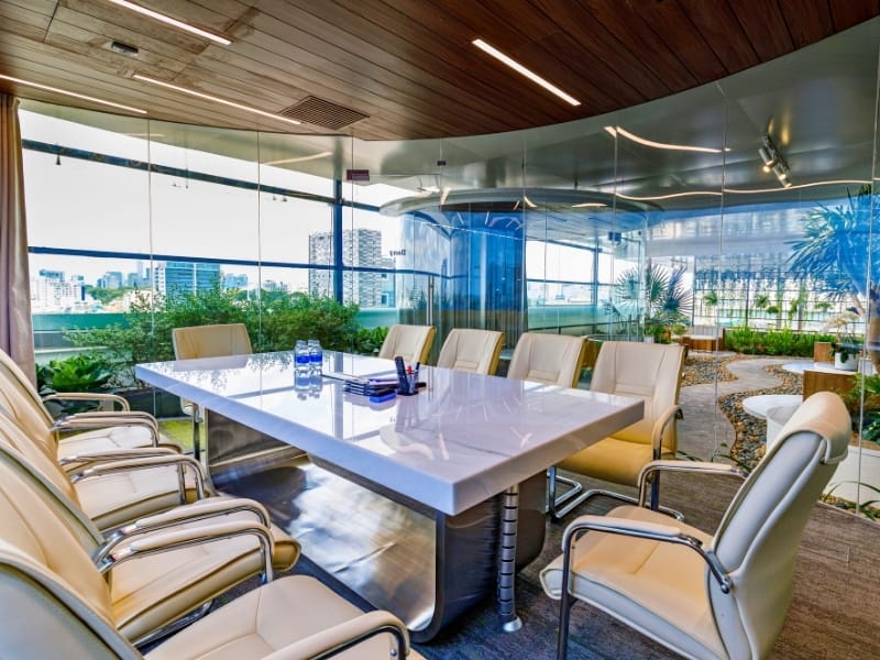 Phòng hợp phong cách hiện đại tại coworking space Cao Thắng Mall`