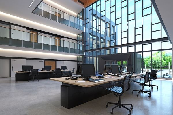 Giải pháp thiết kế văn phòng mở tích hợp cây xanh, nâng cao trải nghiệm làm việc.